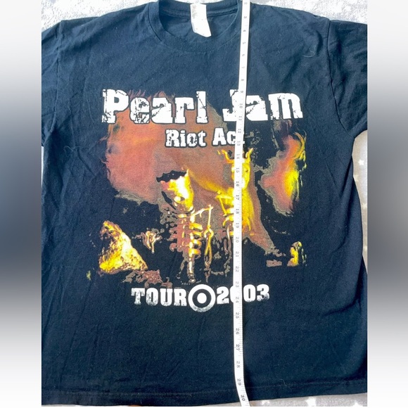 ミュージシャン PEARL JAM VINTAGE T 2003 VINTAGE 2003 PEARL JAM RIOT ACT NORTH AMERICA TOUR ROCK T-SHIRT